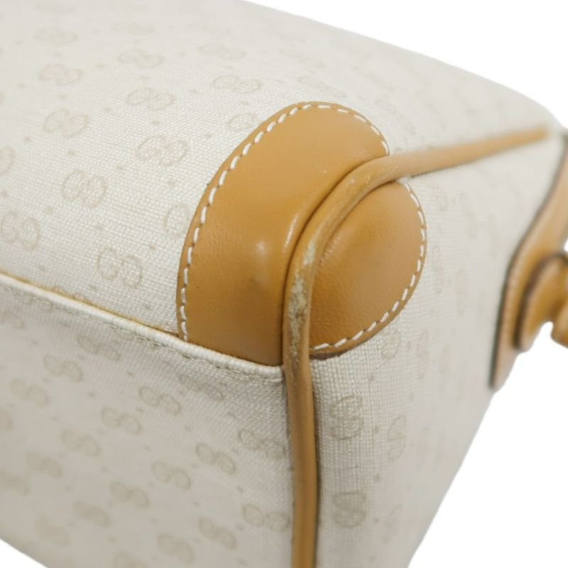 GUCCI White Beige Crossbody Bag (Coated Canvas)