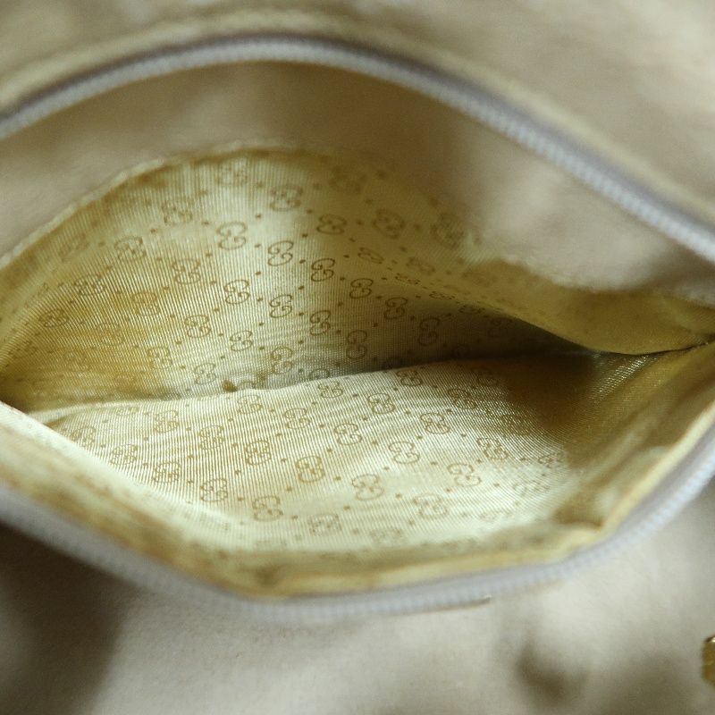 GUCCI White Beige Crossbody Bag (Coated Canvas)