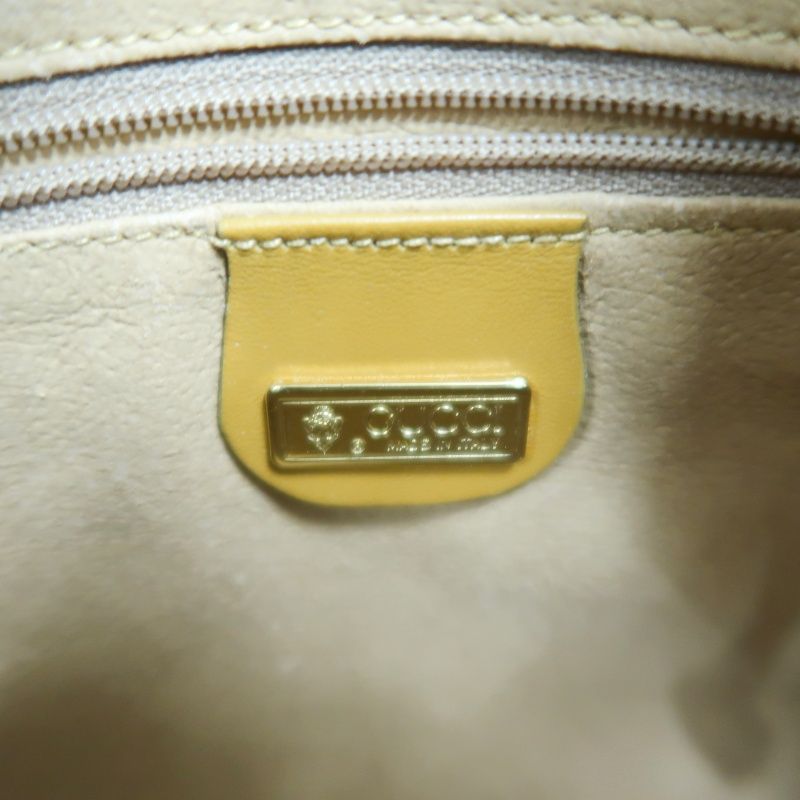 GUCCI White Beige Crossbody Bag (Coated Canvas)