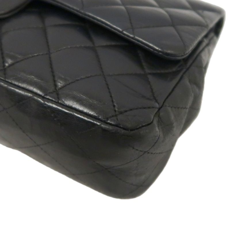 CHANEL Classic Flap Matelassé Shoulder Bag, Lambskin, Black, Gold Hardware