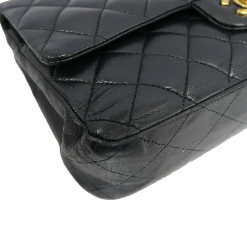 CHANEL Classic Flap Matelassé Shoulder Bag, Lambskin, Black, Gold Hardware