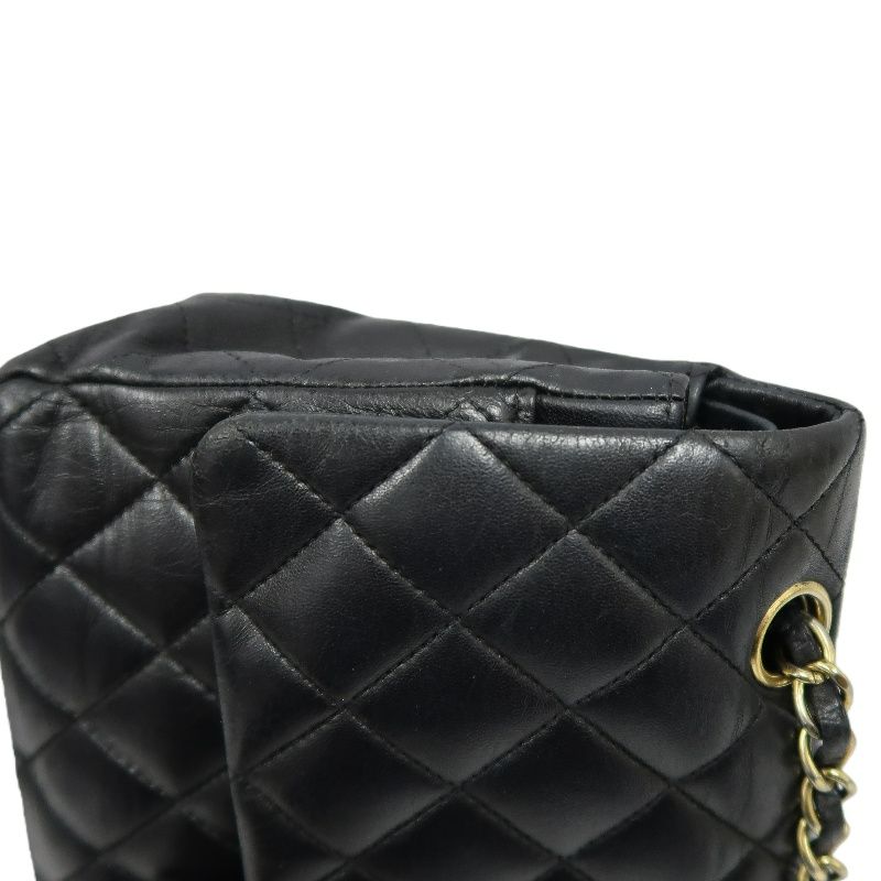 CHANEL Classic Flap Matelassé Shoulder Bag, Lambskin, Black, Gold Hardware