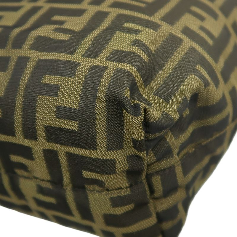 FENDI Brown Zucca Canvas Tote Handbag