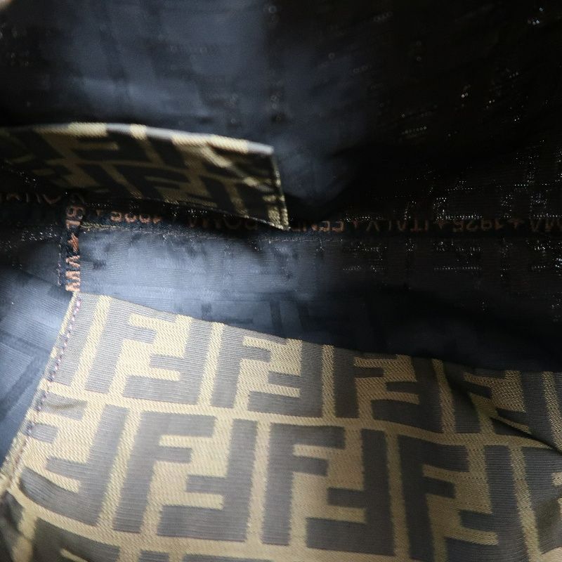 FENDI Brown Zucca Canvas Tote Handbag