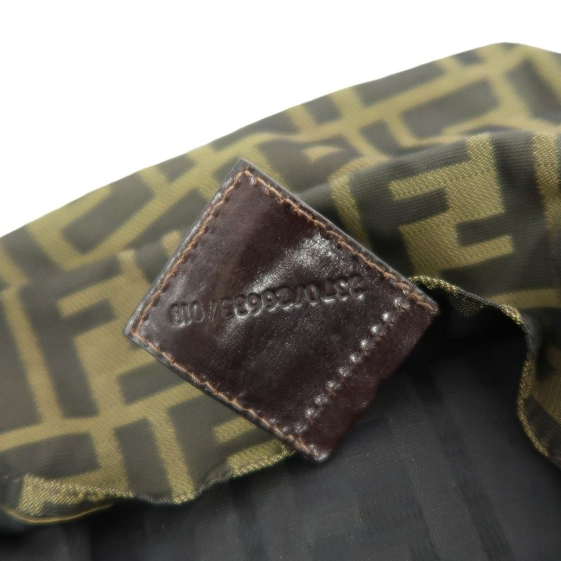 FENDI Brown Zucca Canvas Tote Handbag