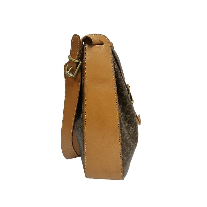 CELINE Macadam Coated Canvas, Shoulder Bag, Brown