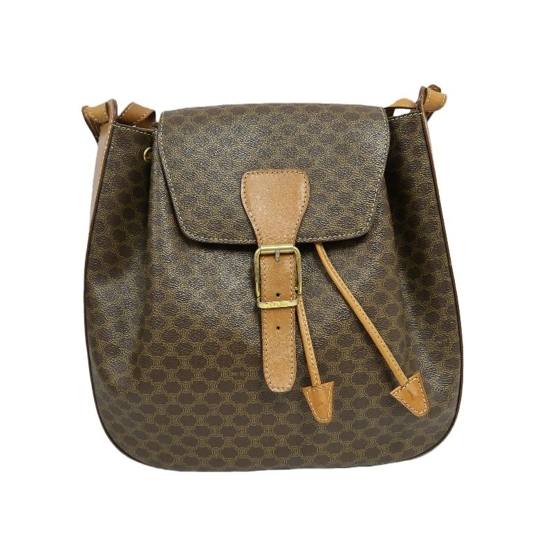 CELINE Macadam Coated Canvas, Shoulder Bag, Brown