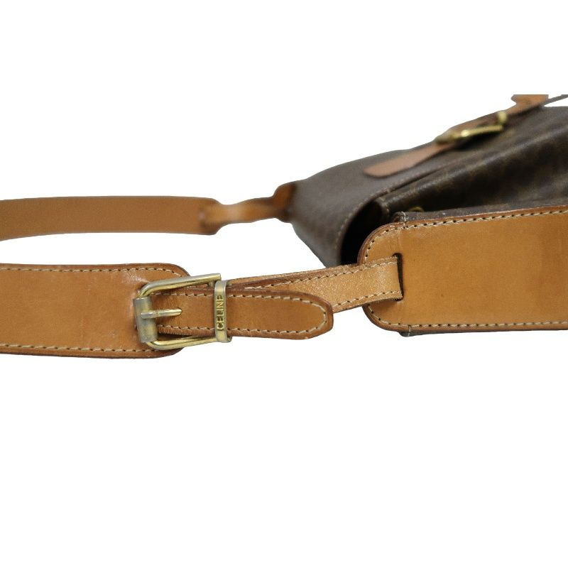 CELINE Macadam Coated Canvas, Shoulder Bag, Brown