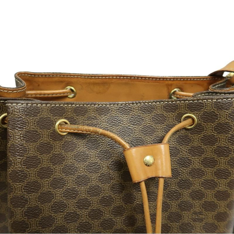 CELINE Macadam Coated Canvas, Shoulder Bag, Brown