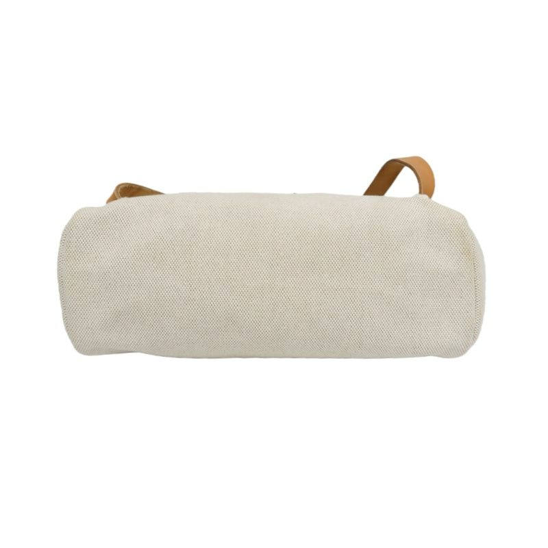 HERMES Herbag Ado PM, Canvas, Backpack & Handbag, Beige/Brown, with Padlock, 2 Keys, Clochette, Extra Inner Bag and Stopper