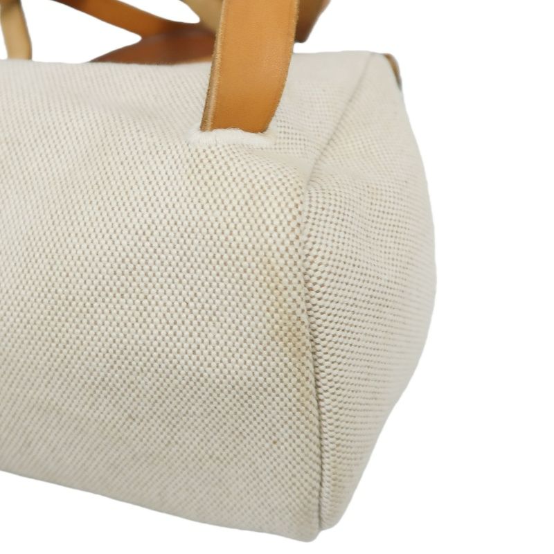 HERMES Herbag Ado PM, Canvas, Backpack & Handbag, Beige/Brown, with Padlock, 2 Keys, Clochette, Extra Inner Bag and Stopper