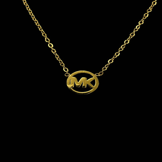 MK necklace, gold-tone alloy hardware