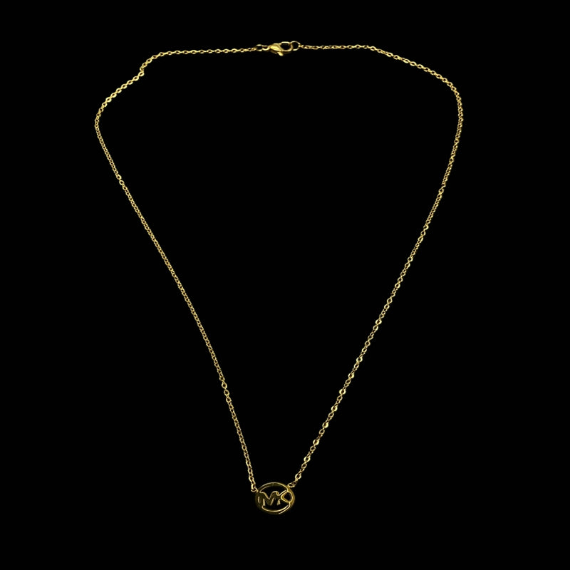 MK necklace, gold-tone alloy hardware