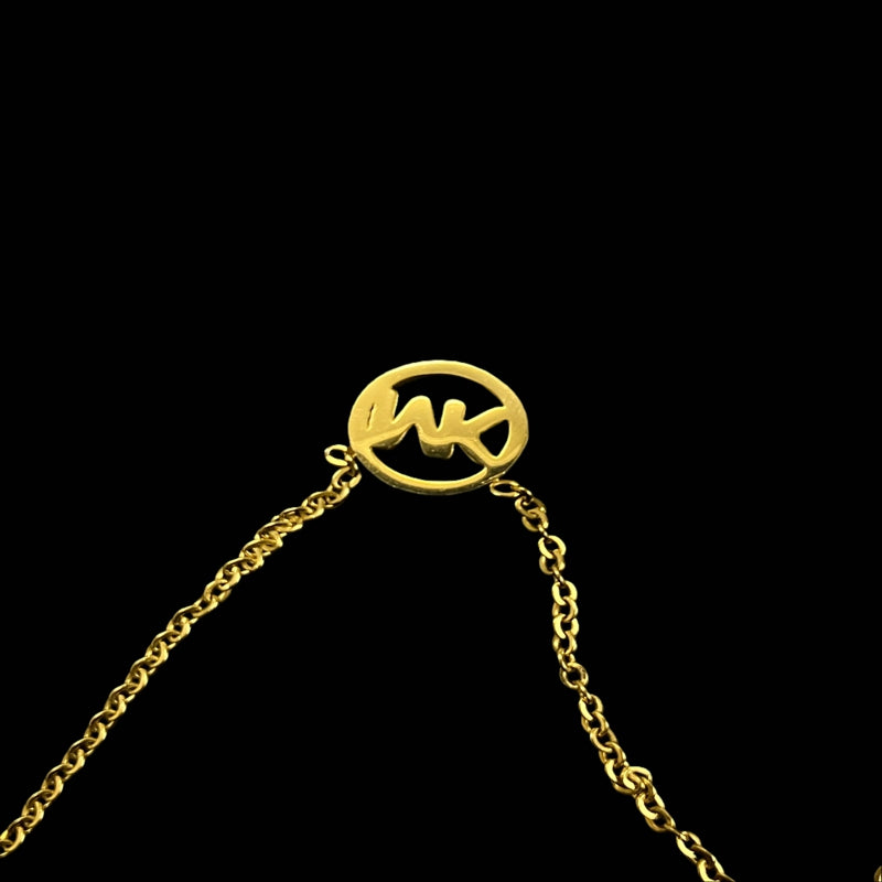 MK necklace, gold-tone alloy hardware