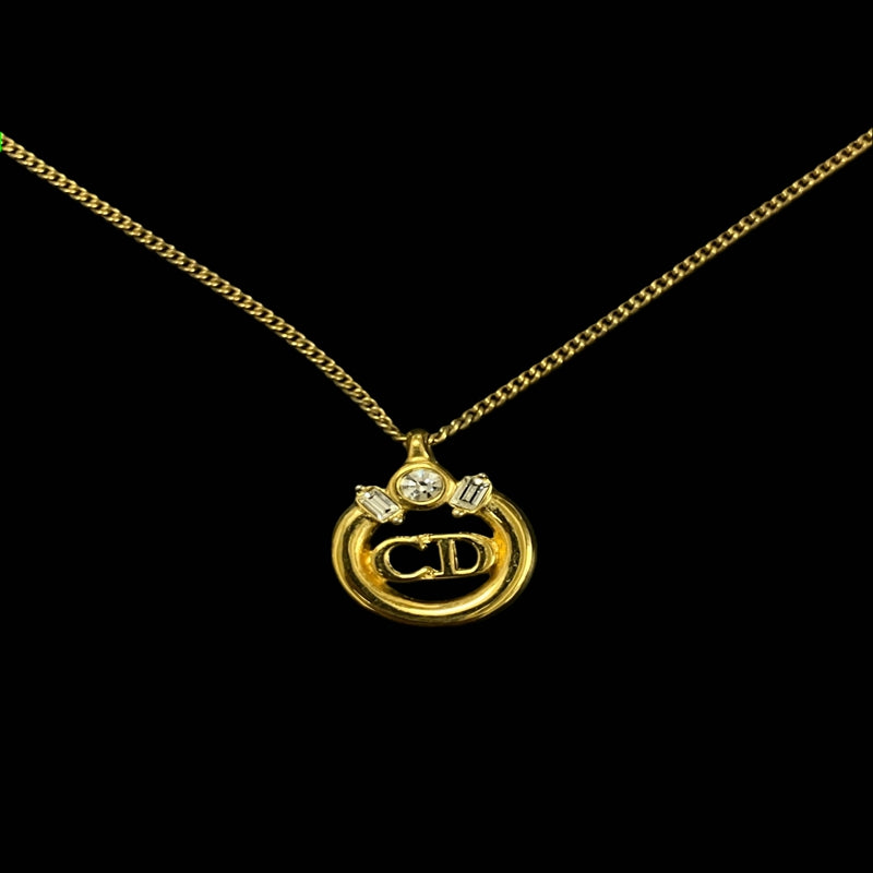 DIOR necklace, gold-tone alloy hardware, CD logo