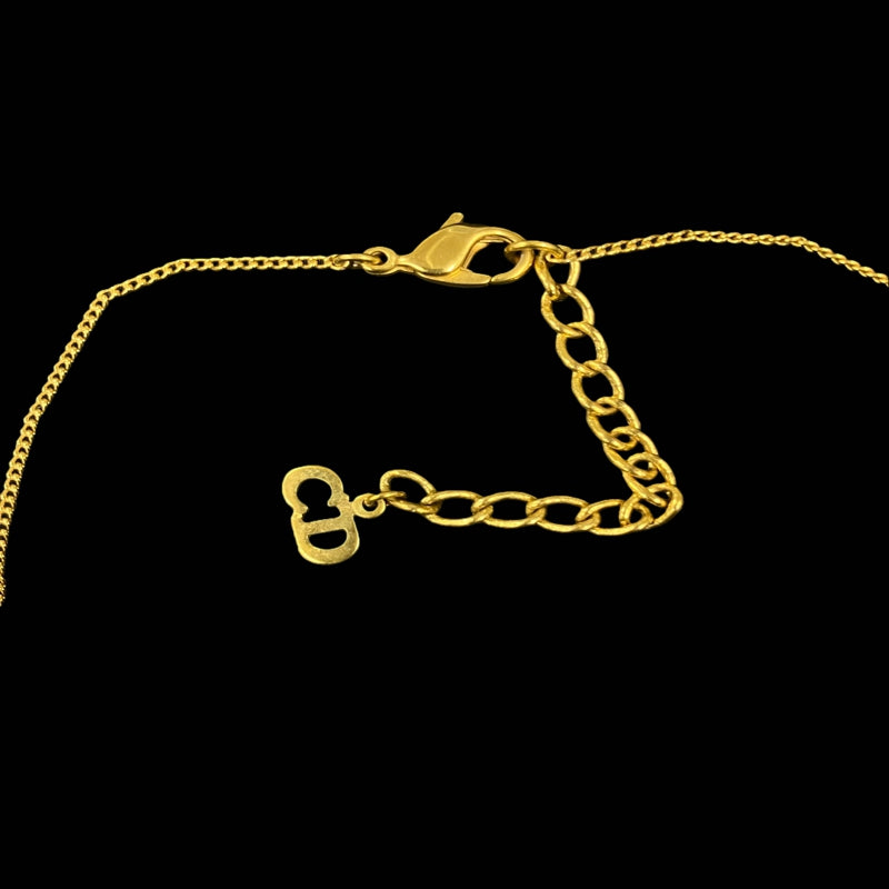 DIOR necklace, gold-tone alloy hardware, logo design