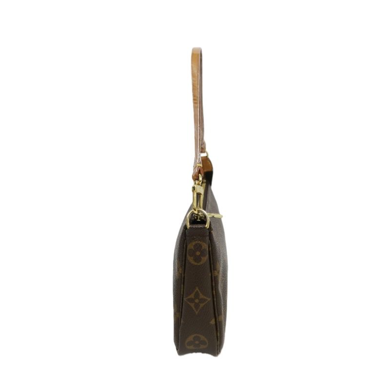 LOUIS VUITTON Monogram Accessoires Mahjong Style Shoulder Pouch Brown Coated Canvas