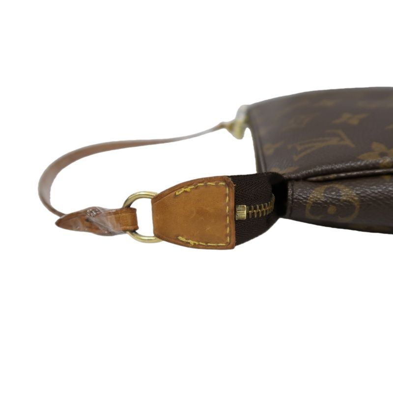 LOUIS VUITTON Monogram Accessoires Mahjong Style Shoulder Pouch Brown Coated Canvas