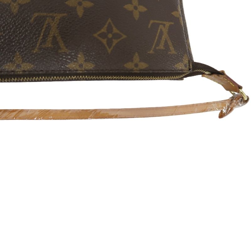 LOUIS VUITTON Monogram Accessoires Mahjong Style Shoulder Pouch Brown Coated Canvas