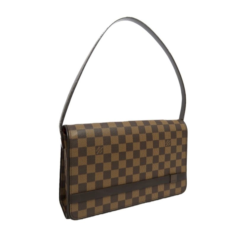 LOUIS VUITTON Damier Tribeca Long Handbag Brown Coated Canvas - W/ Dust Bag