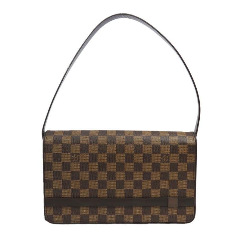 LOUIS VUITTON Damier Tribeca Long Handbag Brown Coated Canvas - W/ Dust Bag