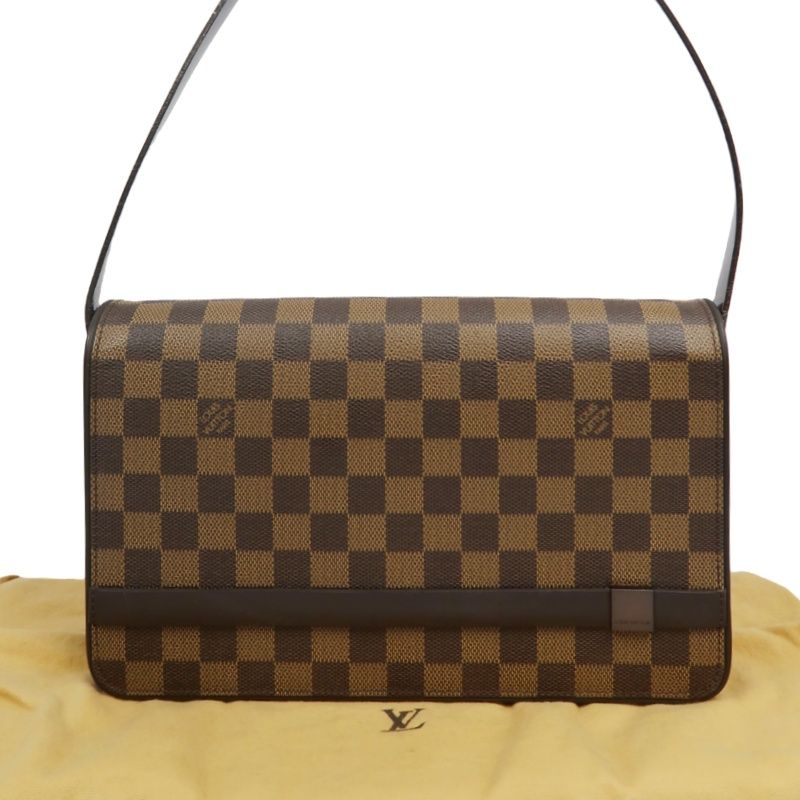 LOUIS VUITTON Damier Tribeca Long Handbag Brown Coated Canvas - W/ Dust Bag