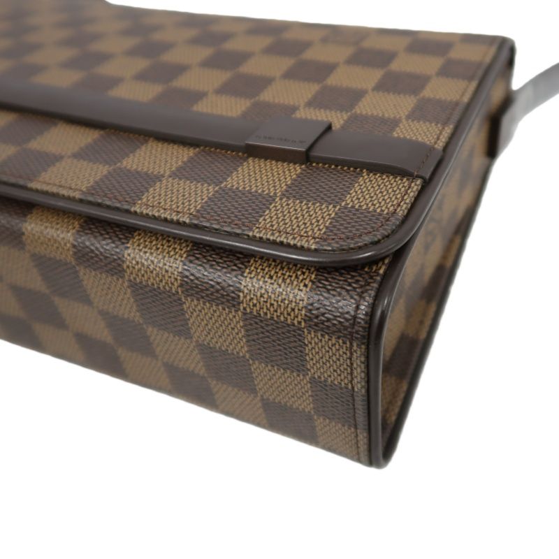 LOUIS VUITTON Damier Tribeca Long Handbag Brown Coated Canvas - W/ Dust Bag