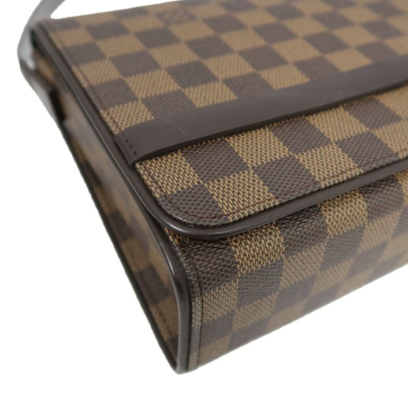 LOUIS VUITTON Damier Tribeca Long Handbag Brown Coated Canvas - W/ Dust Bag