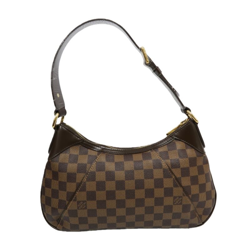 LOUIS VUITTON Damier Ebene Thames Shoulder Bag (With Dust Bag, Coated Canvas)