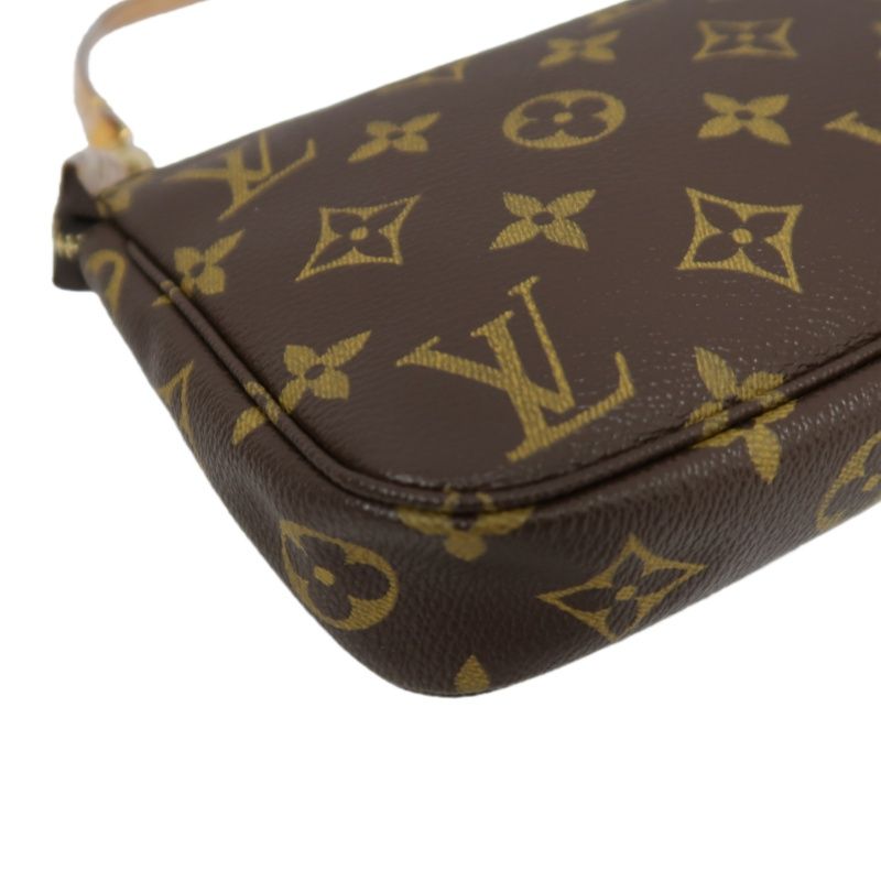 LOUIS VUITTON Monogram Pochette Accessoires (With Dust Bag, Coated Canvas)