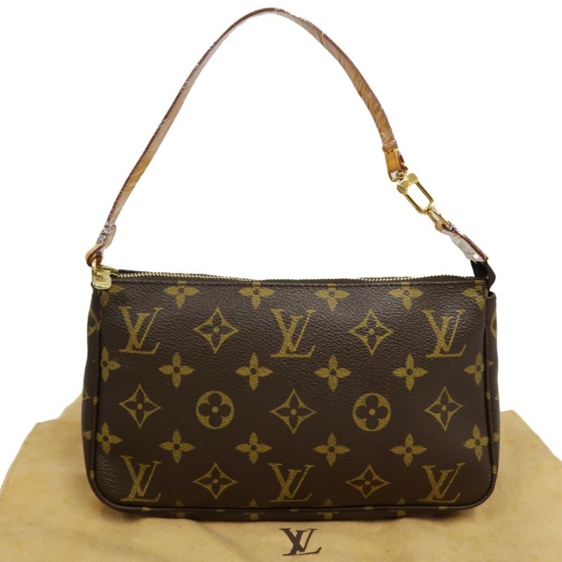 LOUIS VUITTON Monogram Pochette Accessoires (With Dust Bag, Coated Canvas)
