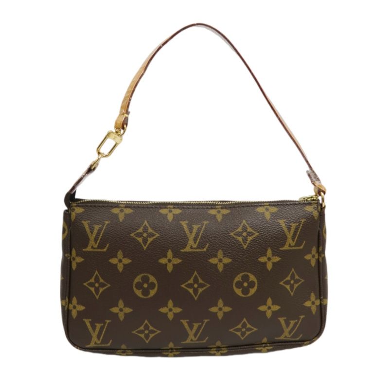 LOUIS VUITTON Monogram Pochette Accessoires (With Dust Bag, Coated Canvas)