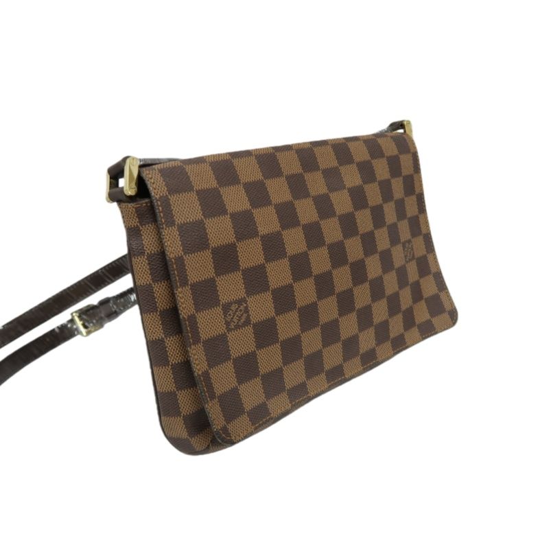 LOUIS VUITTON Damier Musette Tango Brown Shoulder Crossbody Bag (Coated Canvas)