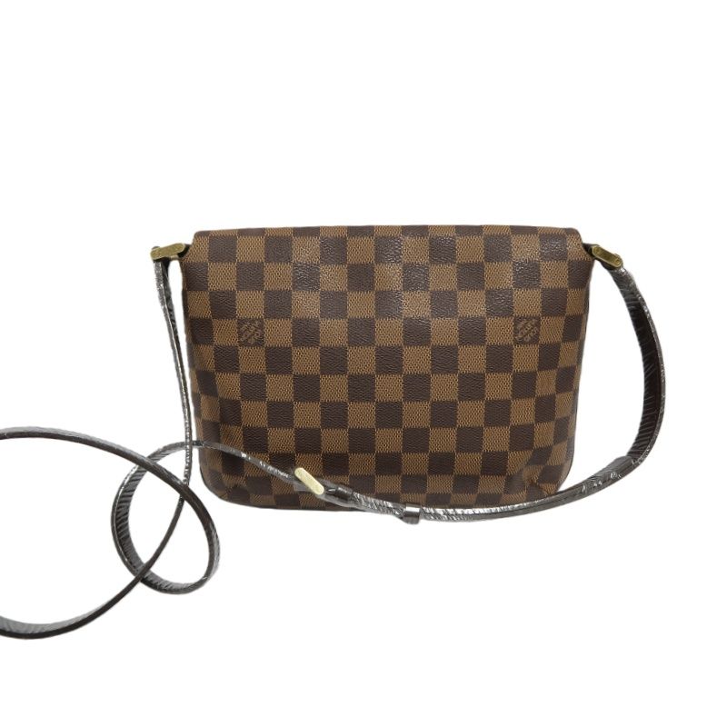 LOUIS VUITTON Damier Musette Tango Brown Shoulder Crossbody Bag (Coated Canvas)
