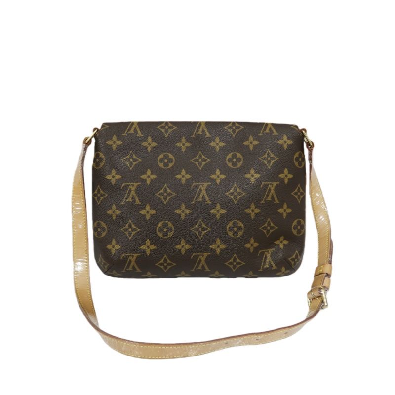 LOUIS VUITTON Musette Tango Short, Monogram Coated Canvas, Crossbody Bag, Brown (Nicknamed "Faye Wong Bag")
