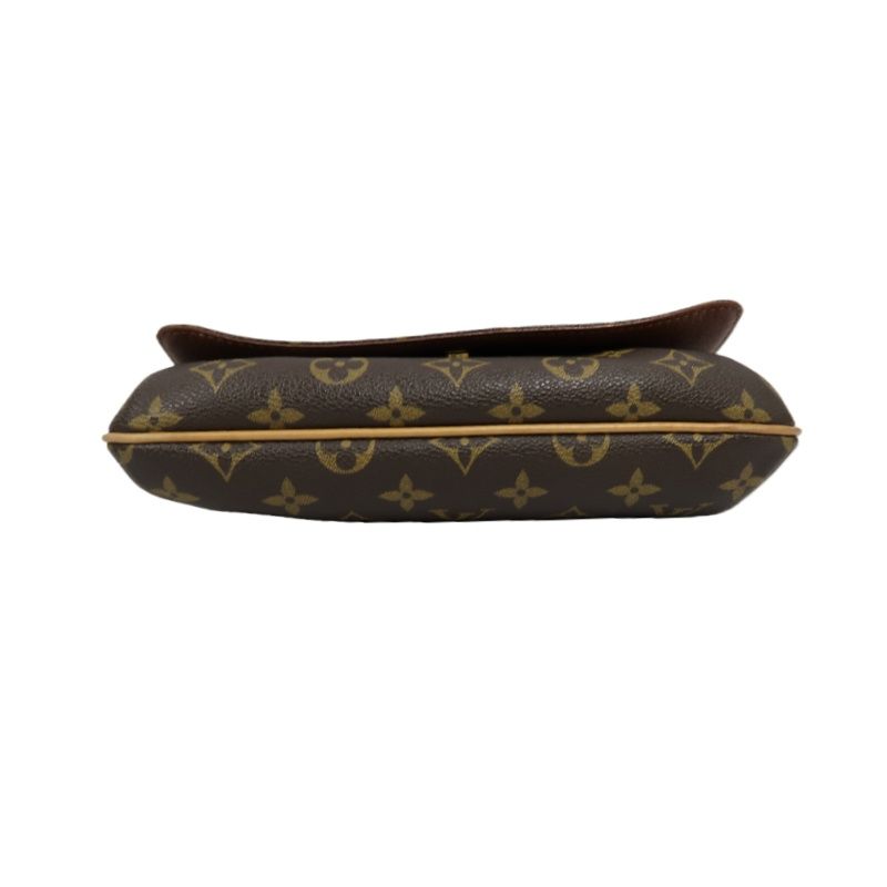 LOUIS VUITTON Musette Tango Short, Monogram Coated Canvas, Crossbody Bag, Brown (Nicknamed "Faye Wong Bag")