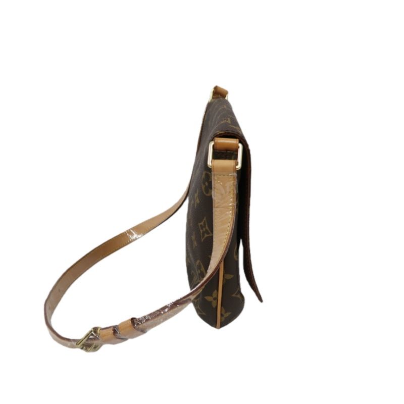 LOUIS VUITTON Musette Tango Short, Monogram Coated Canvas, Crossbody Bag, Brown (Nicknamed "Faye Wong Bag")