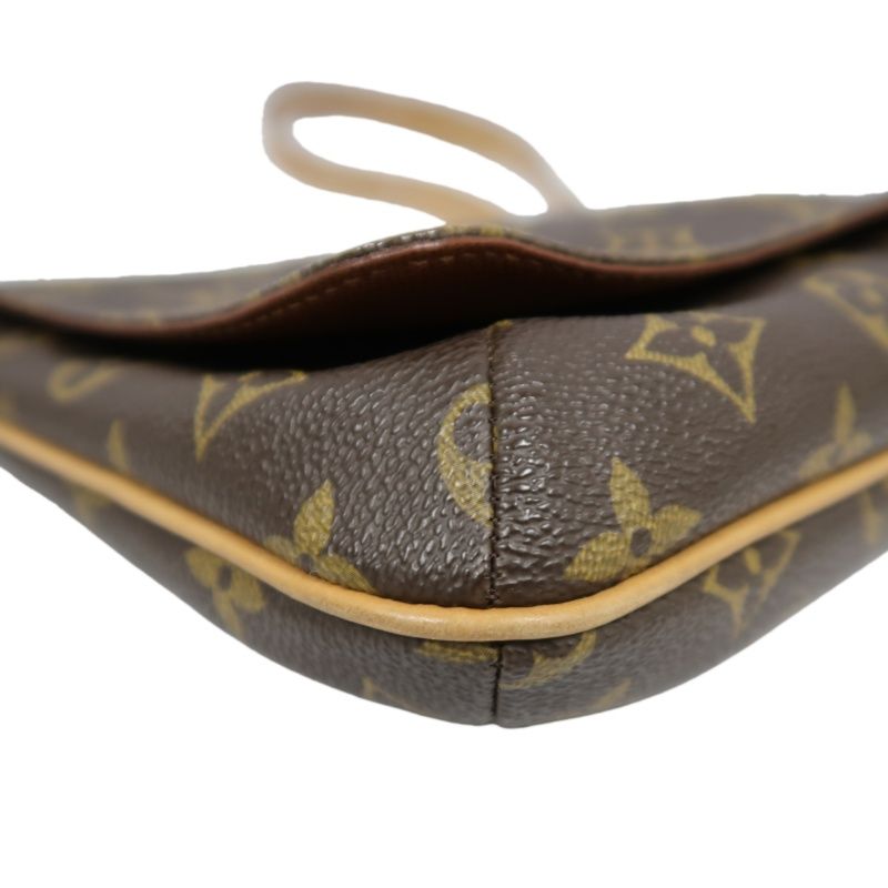 LOUIS VUITTON Musette Tango Short, Monogram Coated Canvas, Crossbody Bag, Brown (Nicknamed "Faye Wong Bag")