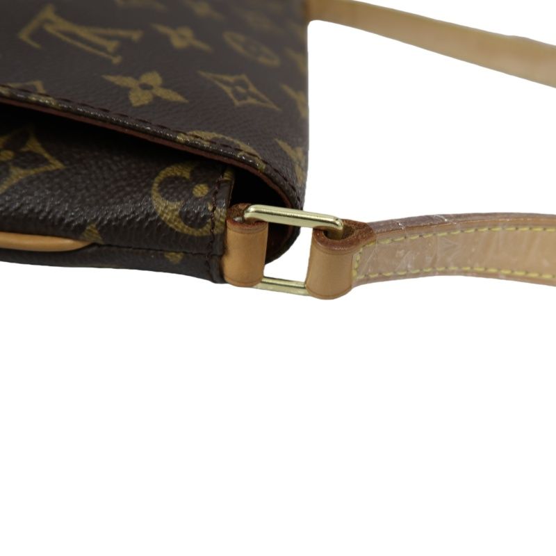 LOUIS VUITTON Musette Tango Short, Monogram Coated Canvas, Crossbody Bag, Brown (Nicknamed "Faye Wong Bag")
