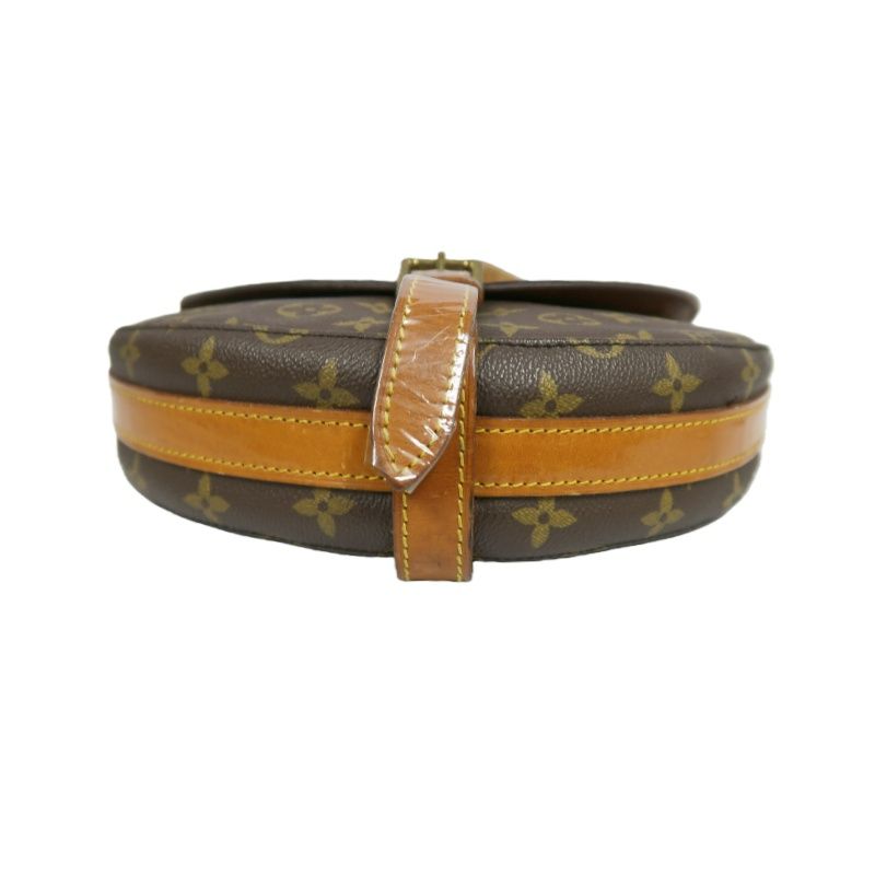 LOUIS VUITTON Monogram Chantilly Shield Design Brown Coated Canvas Shoulder Bag