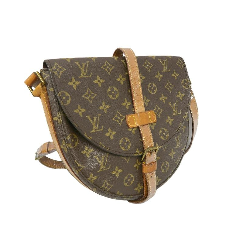 LOUIS VUITTON Monogram Chantilly Shield Design Brown Coated Canvas Shoulder Bag