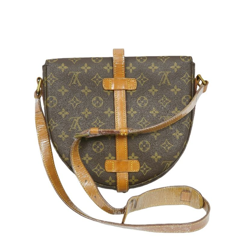 LOUIS VUITTON Monogram Chantilly Shield Design Brown Coated Canvas Shoulder Bag