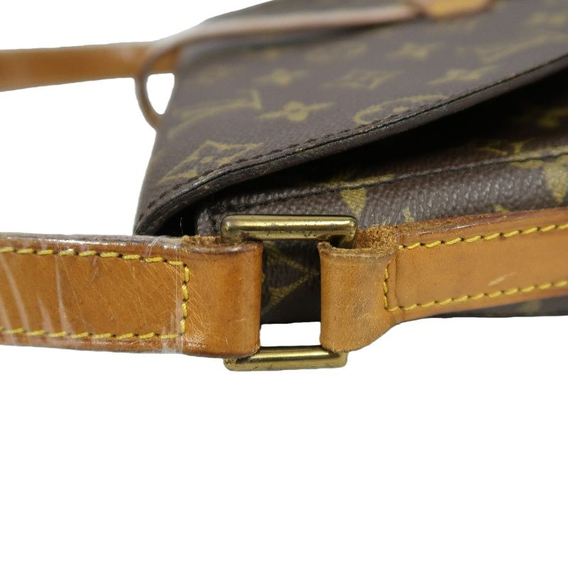 LOUIS VUITTON Monogram Chantilly Shield Design Brown Coated Canvas Shoulder Bag