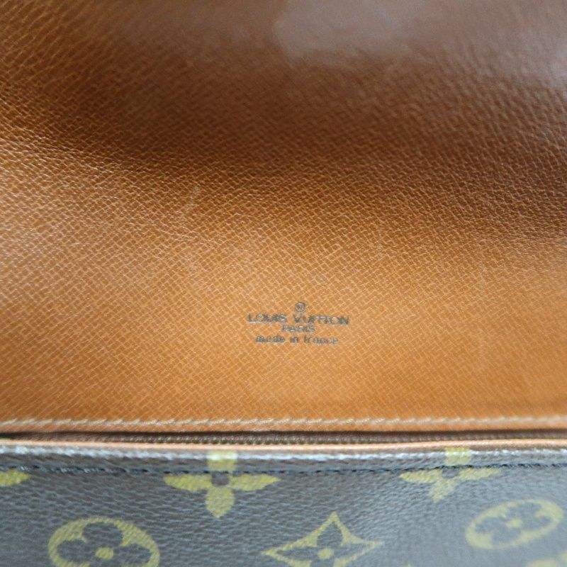 LOUIS VUITTON Monogram Chantilly Shield Design Brown Coated Canvas Shoulder Bag
