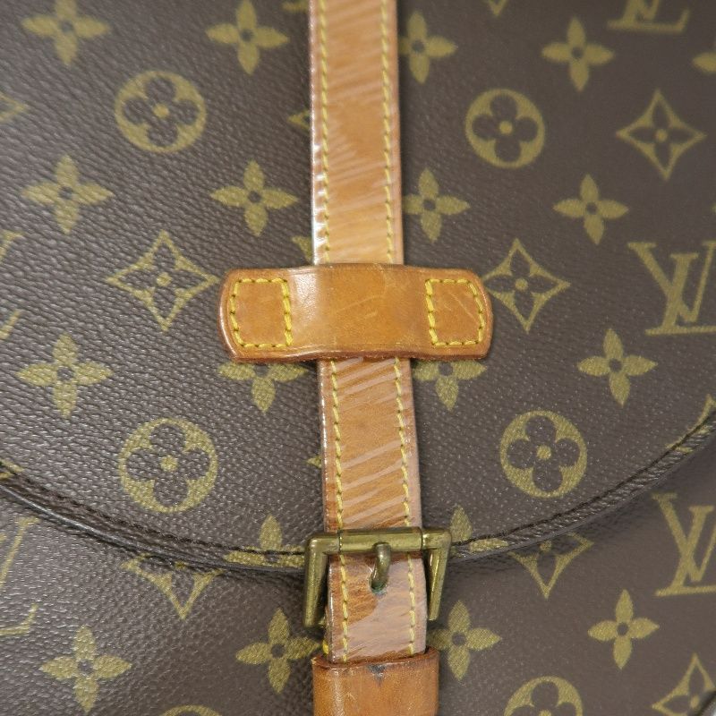 LOUIS VUITTON Monogram Chantilly Shield Design Brown Coated Canvas Shoulder Bag