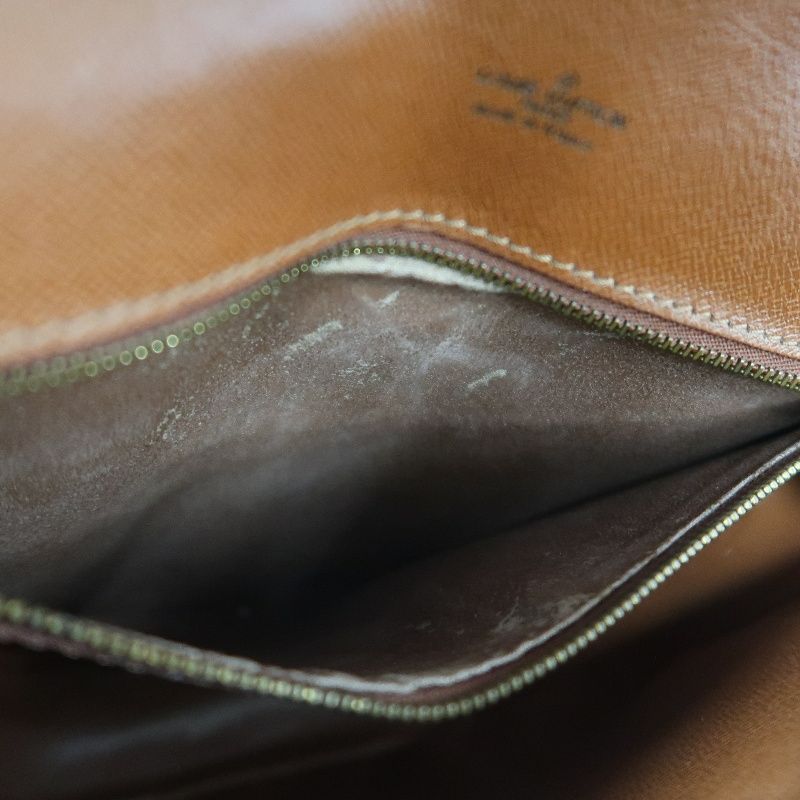 LOUIS VUITTON Monogram Chantilly Shield Design Brown Coated Canvas Shoulder Bag