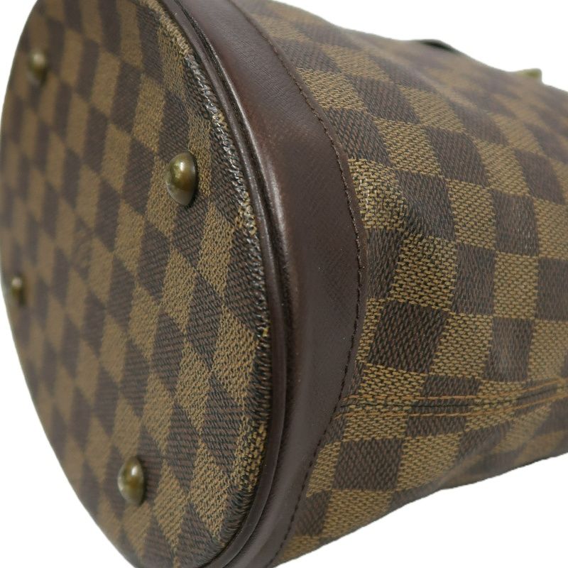 LOUIS VUITTON Damier Bucket Brown Handbag (With Pouch, Coated Canvas)