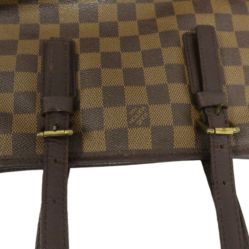 LOUIS VUITTON Damier Bucket Brown Handbag (With Pouch, Coated Canvas)