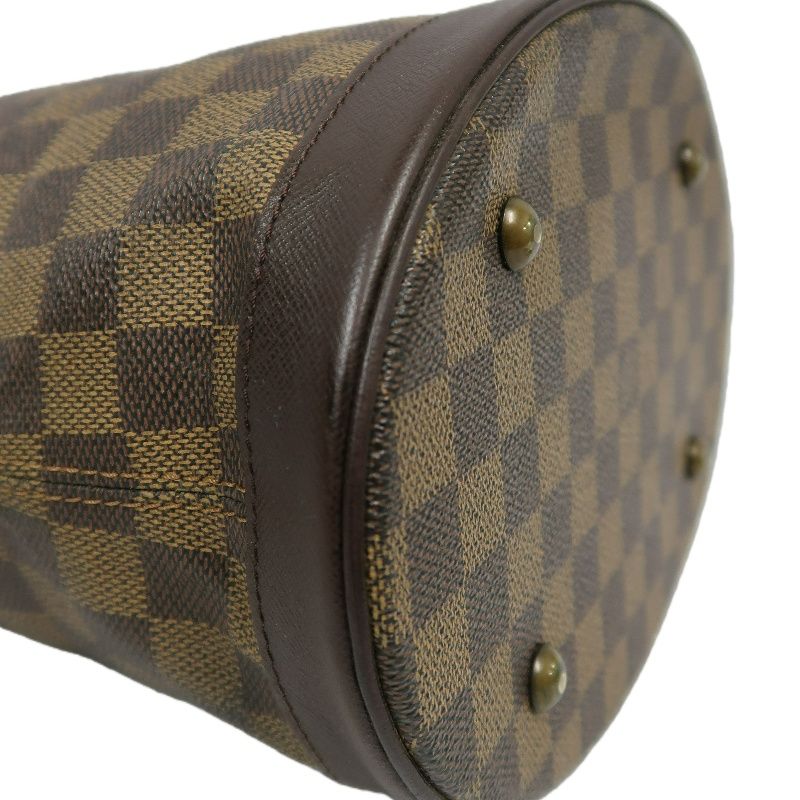 LOUIS VUITTON Damier Bucket Brown Handbag (With Pouch, Coated Canvas)