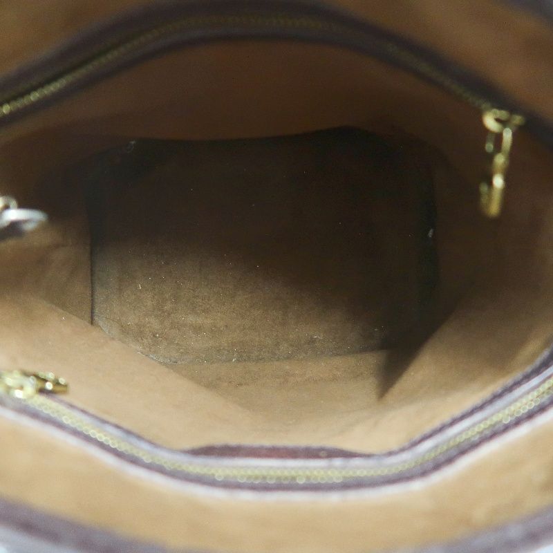 LOUIS VUITTON Damier Bucket Brown Handbag (With Pouch, Coated Canvas)